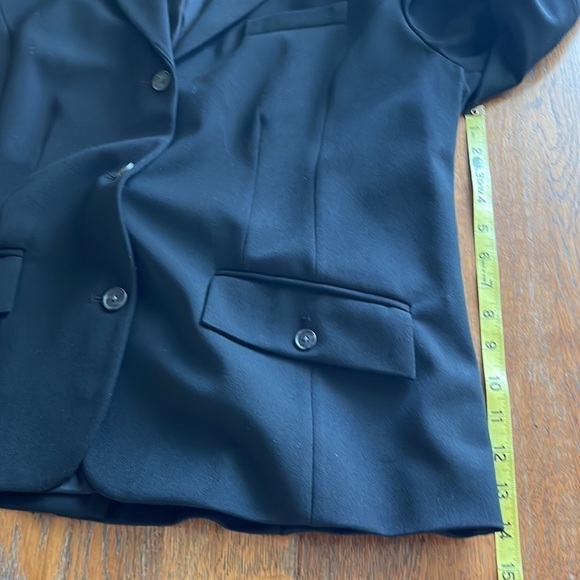 Eddie Bauer Black blazer classic button down front pockets heavy weight size 16 - Picture 9 of 15